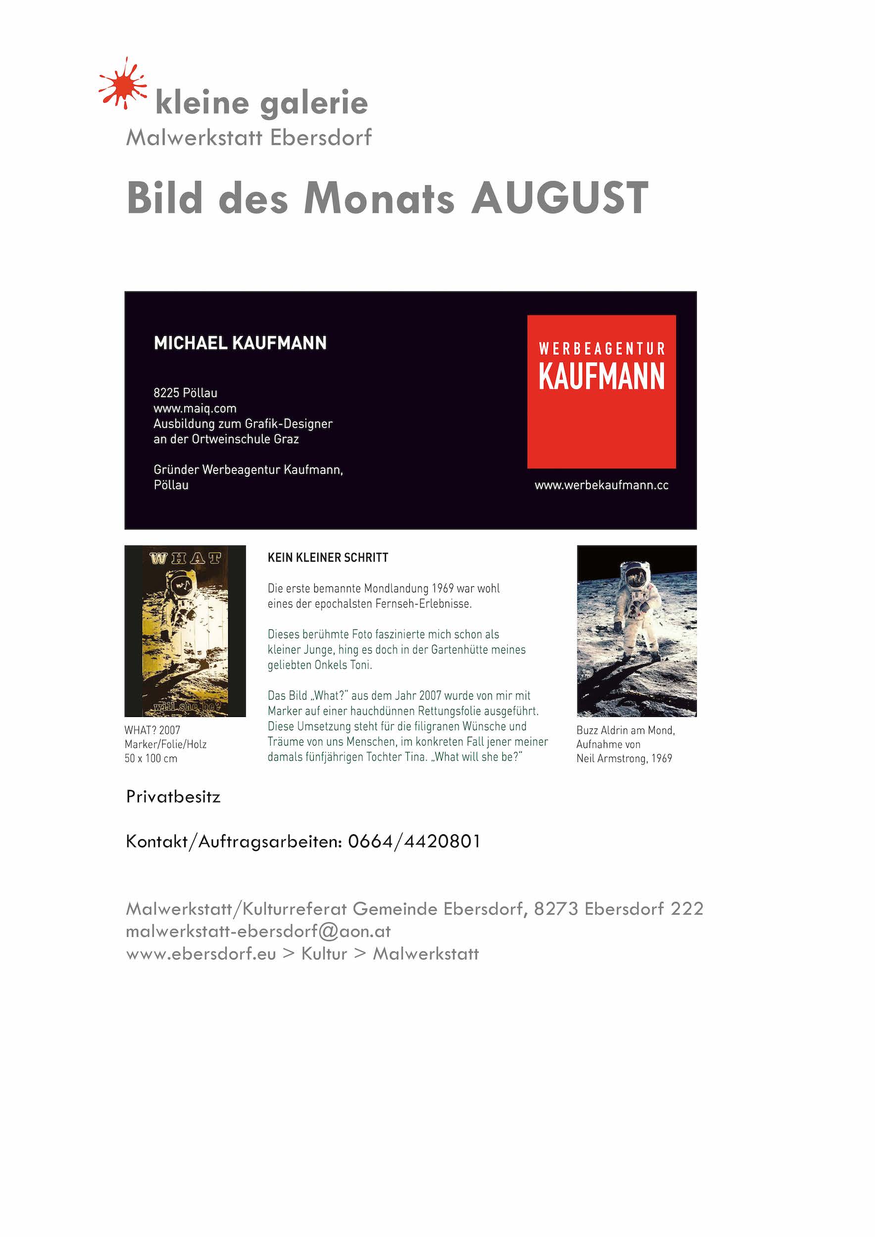 08 2019 kleine galerie MichaelKaufmann What1