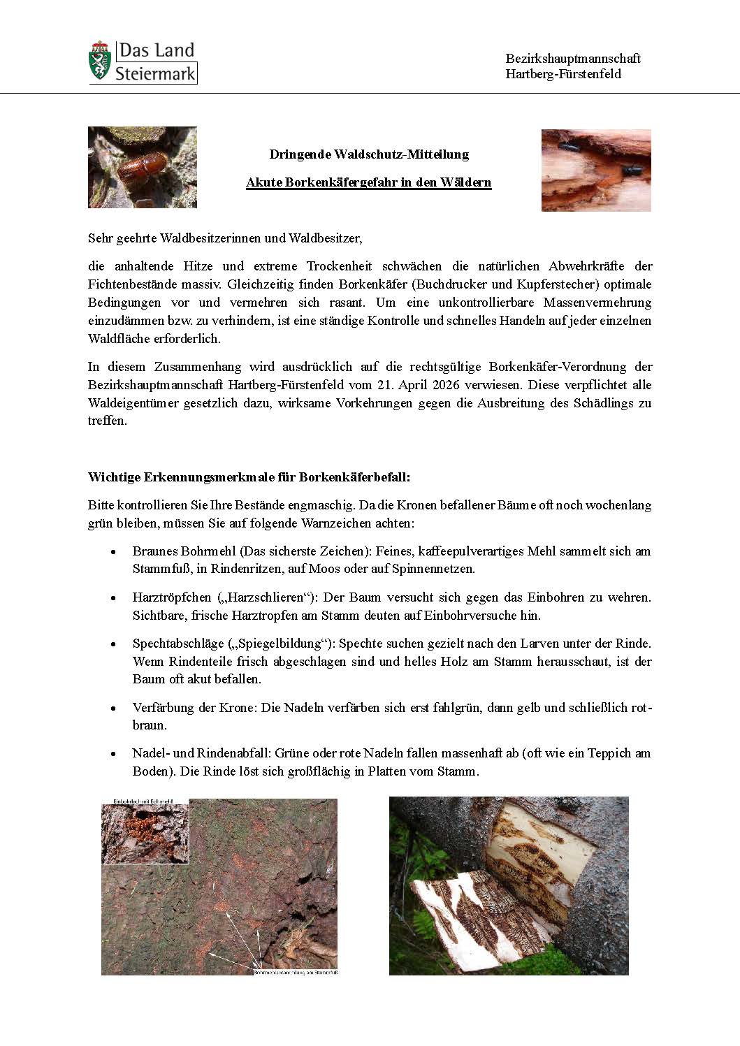 Dringende Waldschutz Mitteilung 202631 Seite 1