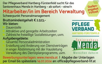 Pflegeverband Hartberg-Fürstenfeld: Stellenanzeige